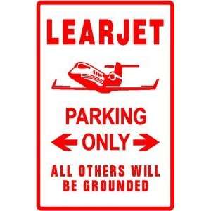  LEARJET PARKING plane jet aircraft sign