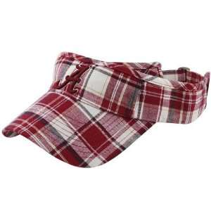 Top of the World Alabama Crimson Tide Crimson Plaid Washed Visor 