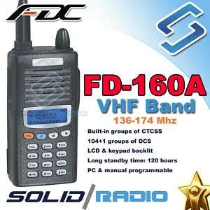 FDC FD 160A VHF 136 174Mh Ham Radio + FREE Earpiece  