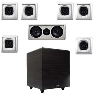  6 5.25 Home Surround Sound Speakers w/Center Channel 