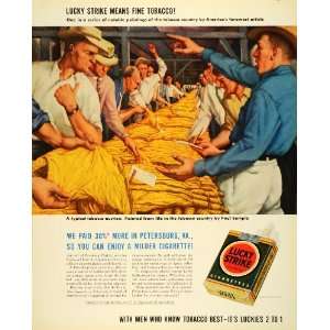 1942 Ad American Tobacco Harvest Lucky Strike Cigarettes Agriculture 