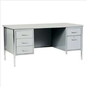   Double Pedestal Large Office Desk with File Drawer