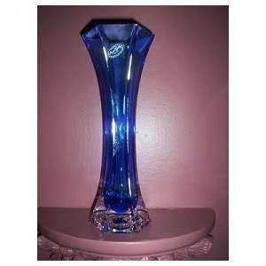    Crystal Blue Cobalt Italian Antique Flower Vase