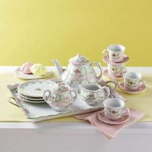  Childrens Floral Porcelain Tea Set