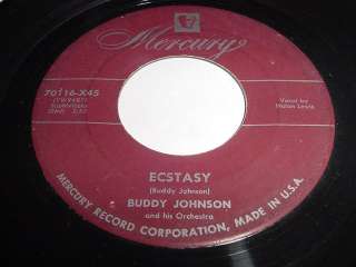 rpm record buddy johnson ecstasy hittin on me mercury 70116 x45 record 