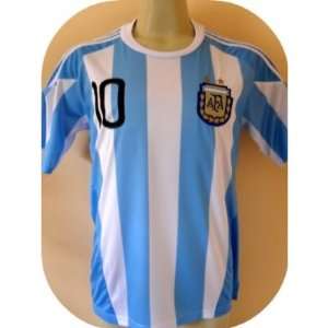 ARGENTINA # 10 MESSI HOME SOCCER JERSEY SIZE LARGE.NEW  