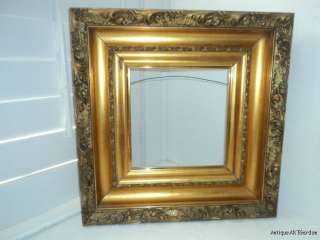 ANTIQUE Victorian Gesso & Gilt Irridescent Picture Frame 9 1/4 x 9 1/2 