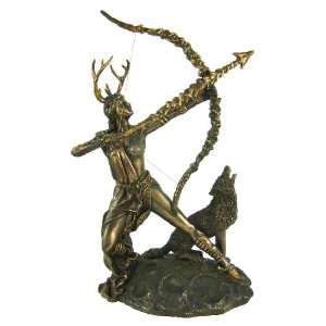  Bronzed Finish Artemis Moon Goddess Greek Statue Diana 