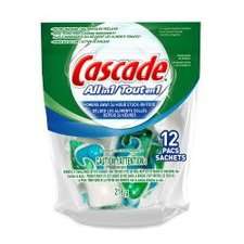 72 Cascade all in 1 Dishwasher Detergent Packs, (12 Each, Pack of 6 