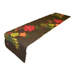Autumn Flora Brights Table Runner, Brown, 6 Ft 