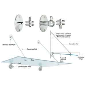  CRL Glass Awning Support System Mounting Kit