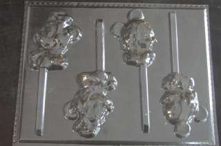 BABY MINNIE & MICKEY Lollipop Chocolate Soap Candy Mold  
