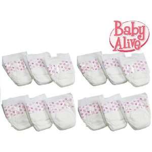 Baby Alive DIAPERS Double Pack (12 diapers)