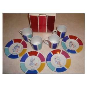    Looney Tunes Demitasse Cups and Saucers   set of Four (4) Baby