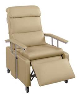 Lumex 3302 Drop Arm Recliner Geri Chair Doe Skin  