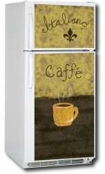 Appliance Art Caffe Coffe Cup Refrigerator Magnet Cover Top and Bottom 