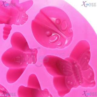   Kitchen 8 Insect Shape Silicone Bakeware Baking Mold JELLY Cake Pan
