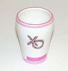 New XOXO Logo Pink Rhinestone Ceramic Bath Tumbler Cup