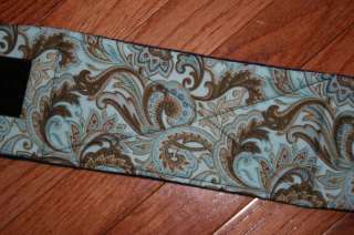 LIGHT BLUE BROWN PAISLEY Dog Diaper/Belly Band  