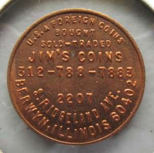 BERWYN ILLINIIOS JIMS COINS US BICENTENNIAL TOKEN #P66  