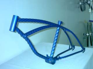 20 BLUE TWISTED LOWRIDER BICYCLE FRAME BIKE CYCLING  