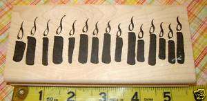 BIRTHDAY CANDLE CANDLES Rubber Craft Mounted Wood Stamp  