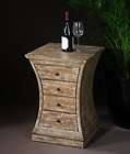 BOMBAY CHEST Wood Accent TABLE Dresser Silver Foyer End  