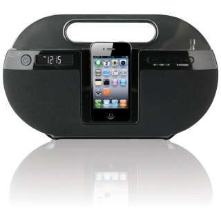 iLive iBP391B Portable App Enhanced Boombox AM/FM Radio with Dock for 