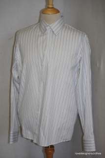 ldc number 441 brand hugo boss size 17 5 color white and gray stripes 