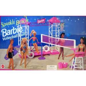  Barbie Volleyball Fun Sparkle Beach Playset (1995 