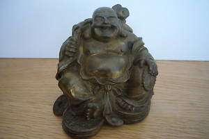 Small Antique Chinese Happy Buddha Statue  