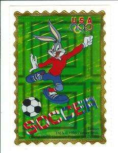 Bugs Bunny USA Olympic Soccer Sticker Decal Rare  