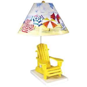  Paul Brent Yellow Beach Chair Table Lamp