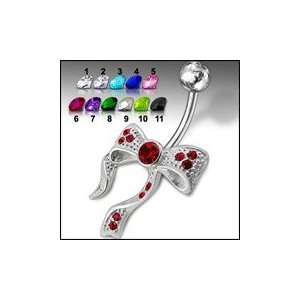  Fancy Jeweled Non Moving Belly Ring Body Jewelry Jewelry