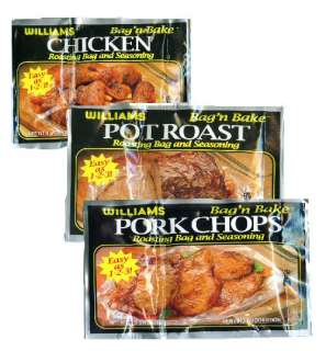 Williams Bag N Bake Pot Roast,Chicken & PorkChop  
