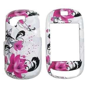  Crystal Hard Faceplate Cover Case With White and Purple 