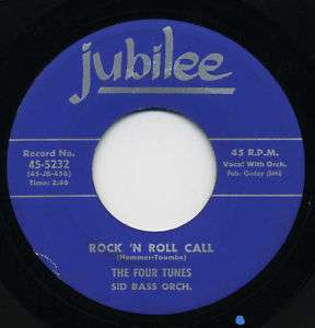 THE FOUR TUNES Rock N Roll Call/Our Love R&B SOUL 45  