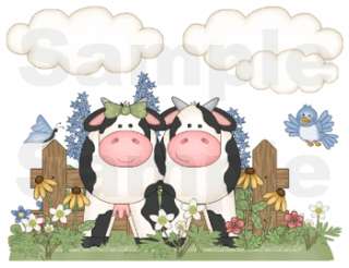 DAIRY COWS BABY NURSERY WALL ART BORDER STICKERS DECALS  