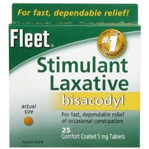  FLEET Bisacodyl Laxative Tablets 25ct (Quantity of 5 