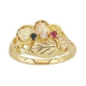  Black Hills Gold Mothers Ring   4 stones   G911 Jewelry
