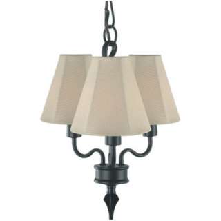   Chandelier   Black Finish with Beige Shades.Opens in a new window