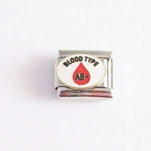 Blood Type AB   Negative Medical Italian Charm for Bracelet