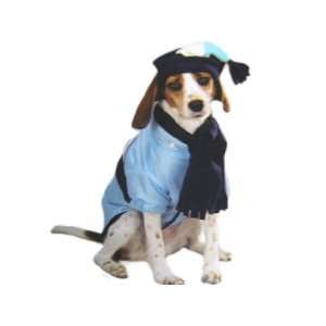   Blue Arctic Parka Hooded Winter Dog Coat Jacket with Hat & Scarf Small