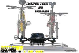 NEW 2 BIKE ROOF MOUNTED CARRIER RACK CARGO ROOFTOP BAG  