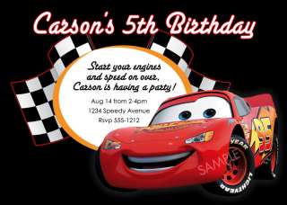 Cars Invitation for Birthday Party  