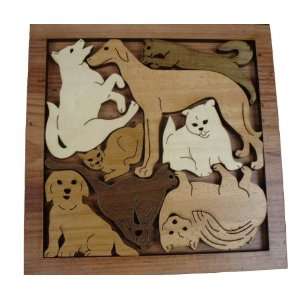  Cats & Dogs roundup Puzzle Wood Brain Teaser Puzzle 