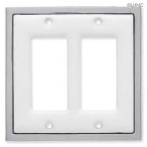  CHR/WHT DBL GFCI Plate