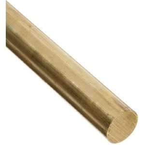 Brass 360 Round Rod, Half Hard Temper, ASTM B16, 1/4 OD, 72 Length 