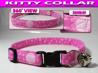 Breakaway SAFETY CAT Collar * Dots to Dots with PINK *  