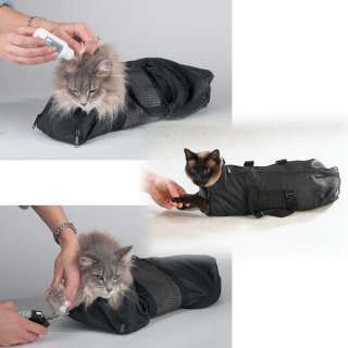 SMALL CAT GROOMING BAG stop pet from scratching restraint muzzle 